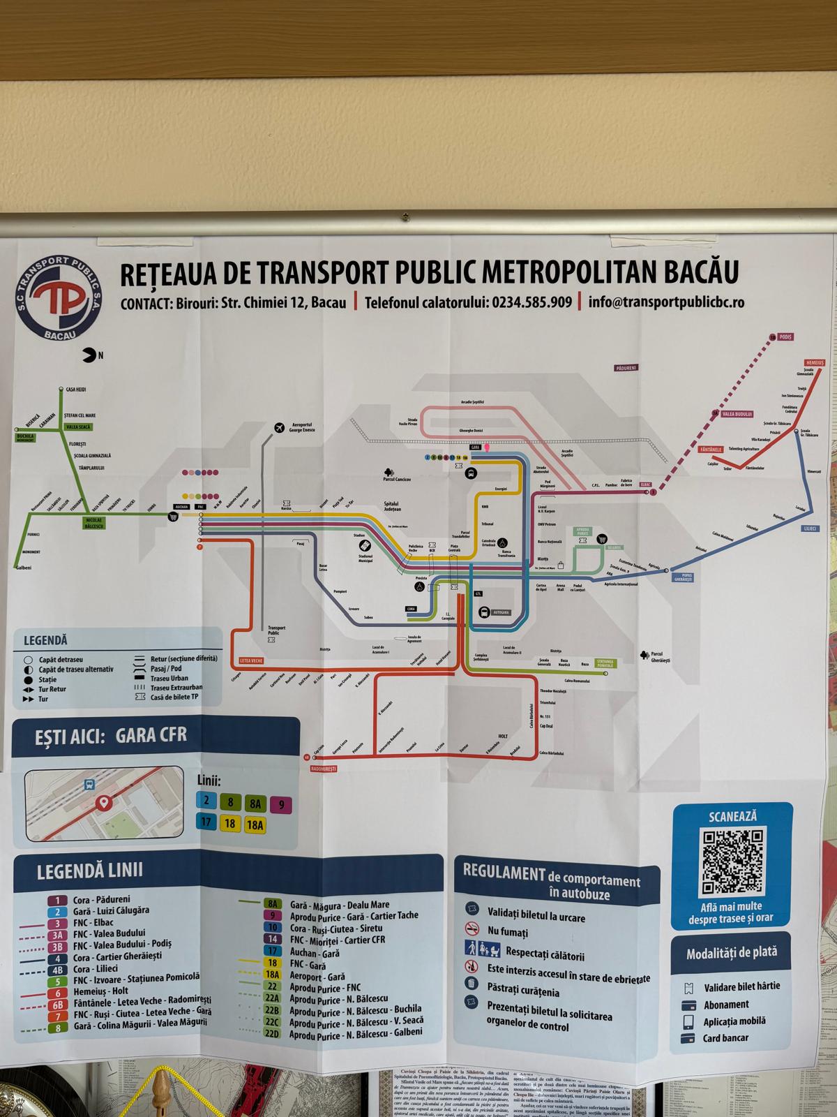 Se lucrează la noua grafică a transportului metropolitan: Cum vor arăta traseele în cele 200 de stații din Bacău și împrejurimi