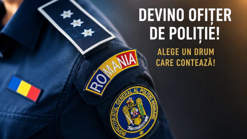 OPORTUNITATE DE CARIERĂ: Devino ofițer de poliție! Sunt disponibile 160 de locuri la masterul profesional al Academiei de Poliție