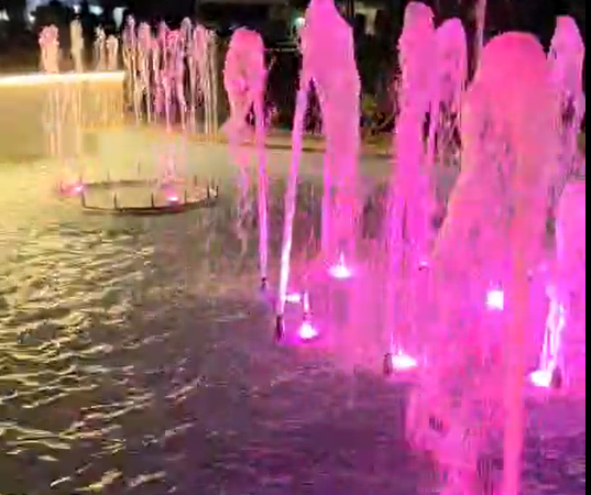 VIDEO: O pată de lumină în cel mai vechi parc din Bacău: După ani de paragină, arteziana din Parcul Trandafirilor a pornit aseară