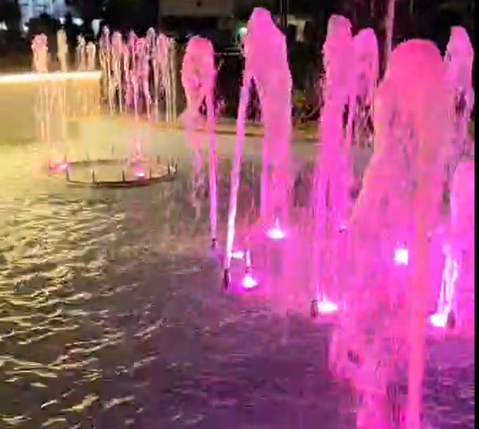 VIDEO: O pată de lumină în cel mai vechi parc din Bacău: După ani de paragină, arteziana din Parcul Trandafirilor a pornit aseară